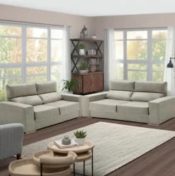 Conjunto de sofás Alice Velare 3 + 2 respaldo reclinable
