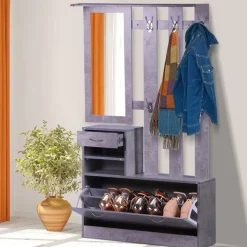 Conjunto recibidor Homcom 3 piezas gris