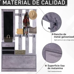 Conjunto recibidor Homcom 3 piezas gris