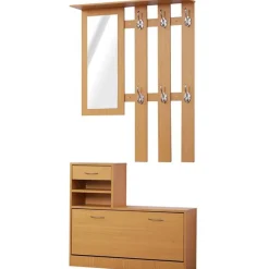 Conjunto recibidor Homcom 3 piezas marrón