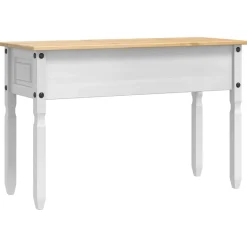 Consola Adriana 2 cajones blanco/natural 73x115x46 cm