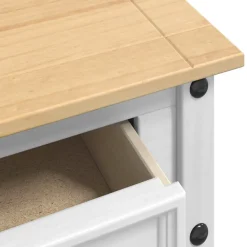 Consola Adriana 3 cajones + 1 estante blanco/natural 73x114x34,5 cm