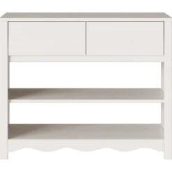Consola Capri 2 estantes + 2 cajones blanco 73x89,5x37 cm