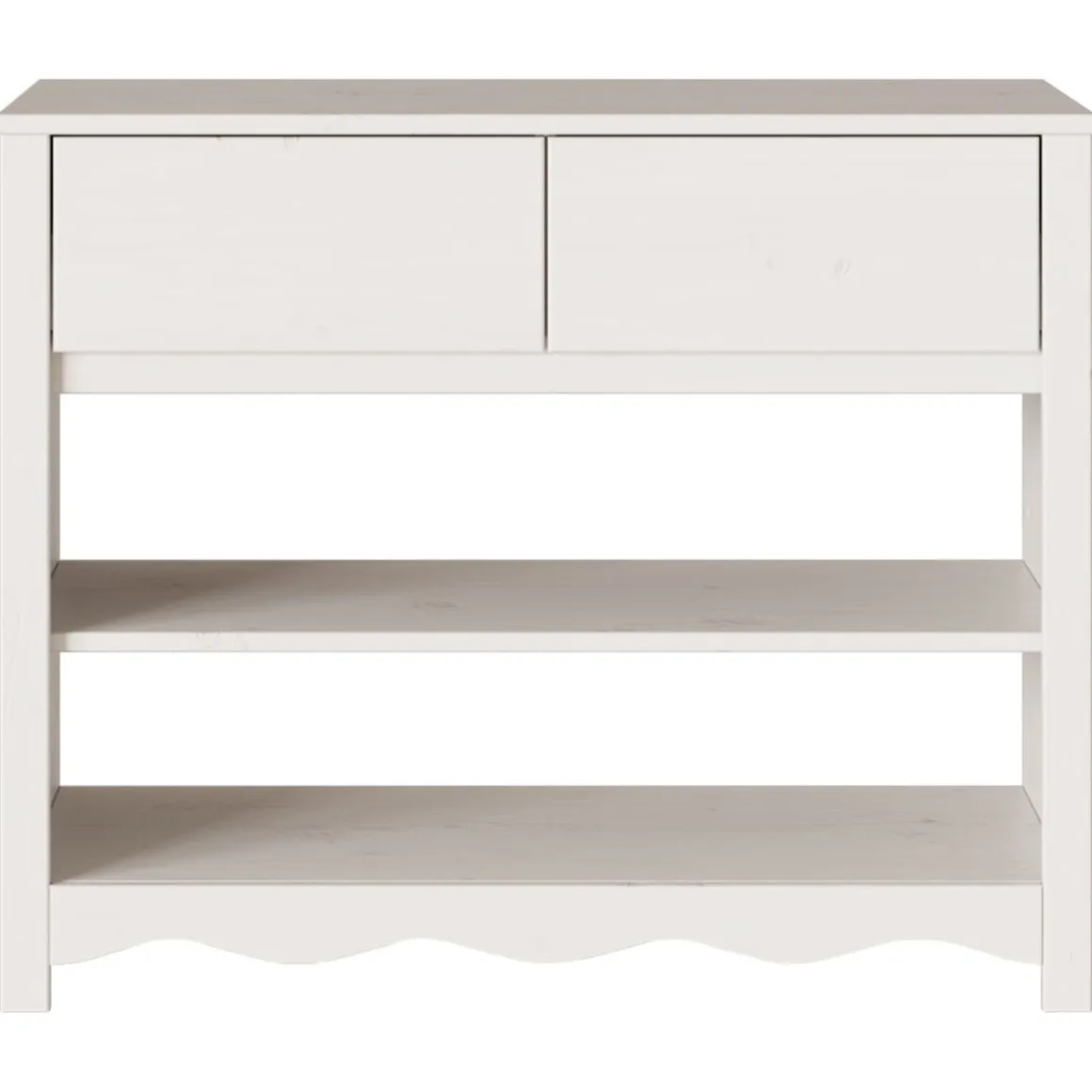 Consola Capri 2 estantes + 2 cajones blanco 73x89,5x37 cm