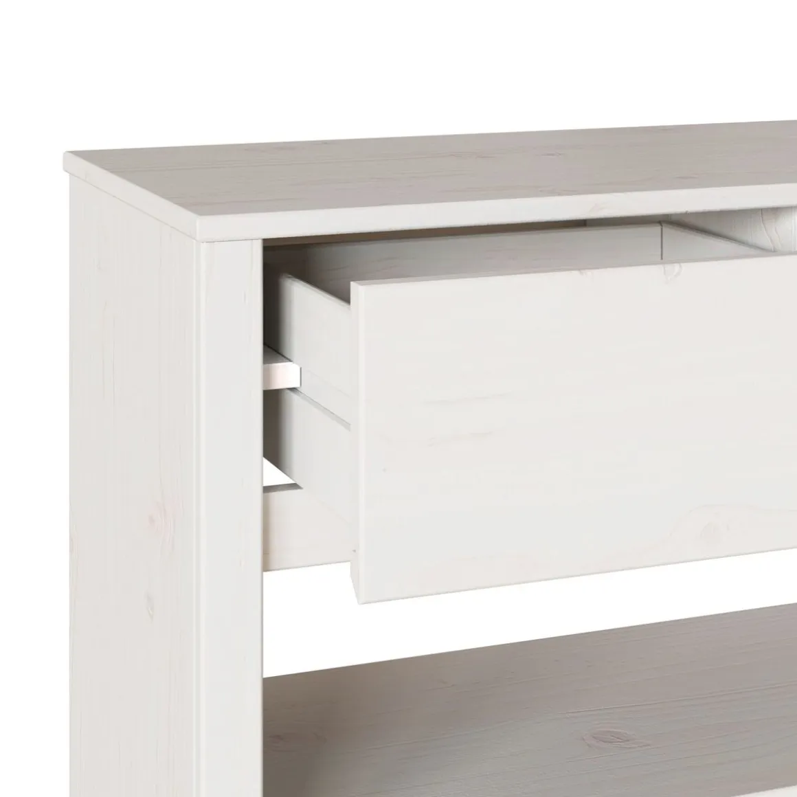 Consola Capri 2 estantes + 2 cajones blanco 73x89,5x37 cm