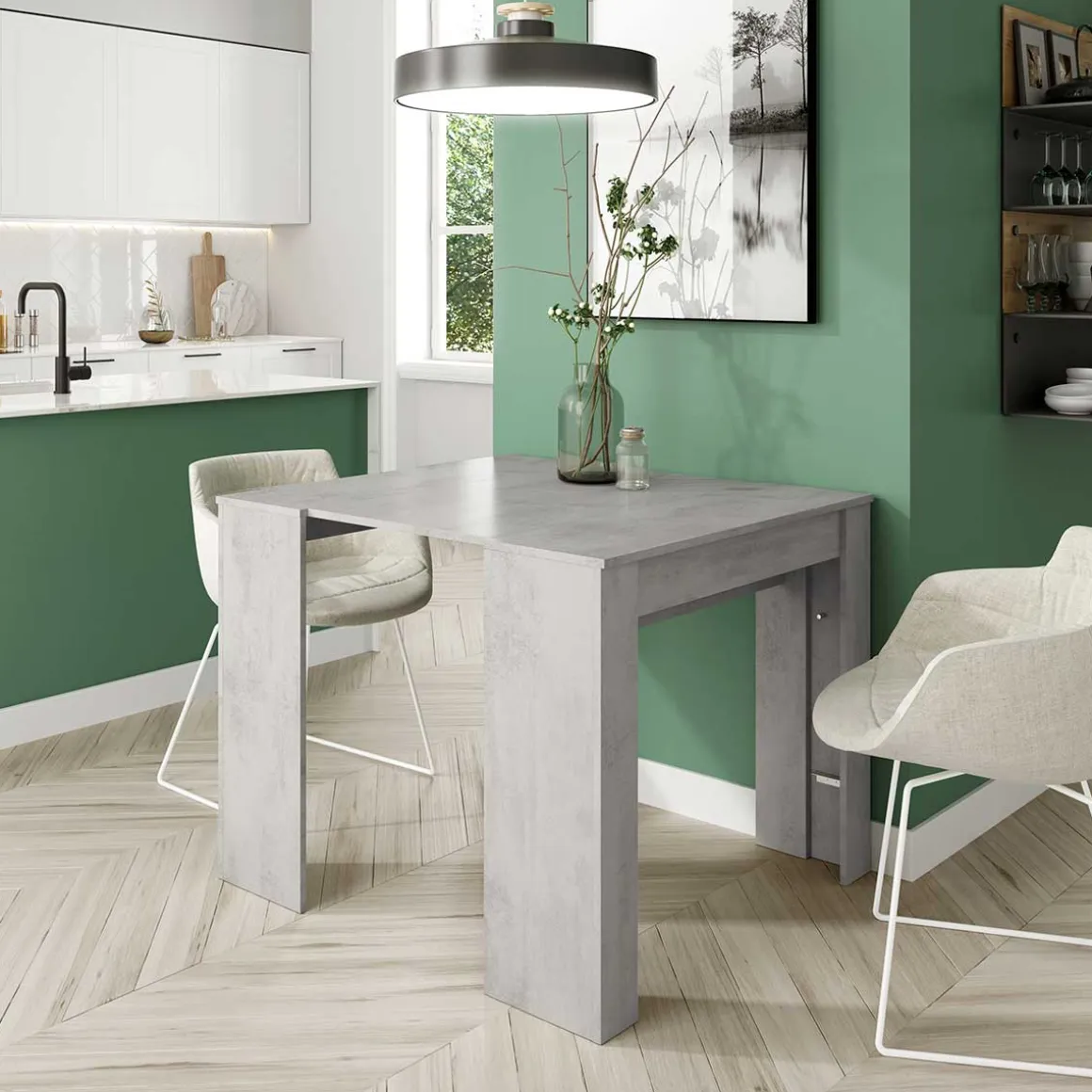Consola de comedor extensible Funzionale 5 posiciones