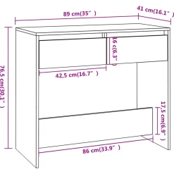 Consola Maurice 2 cajones 76,5x89x41 cm