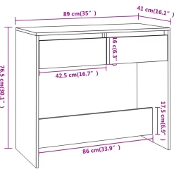 Consola Maurice 2 cajones 76,5x89x41 cm