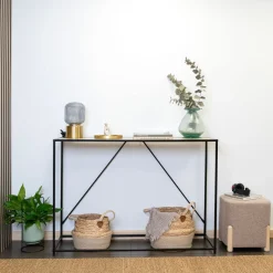 Consola MOA Vinthera estante metal negro 85x120x40 cm