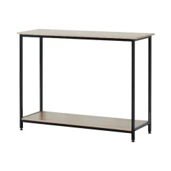 Consola Provenza con estante inferior negro/natural 81x106x35 cm