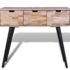 Consola recibidor 3 cajones natural 75x87x31 cm