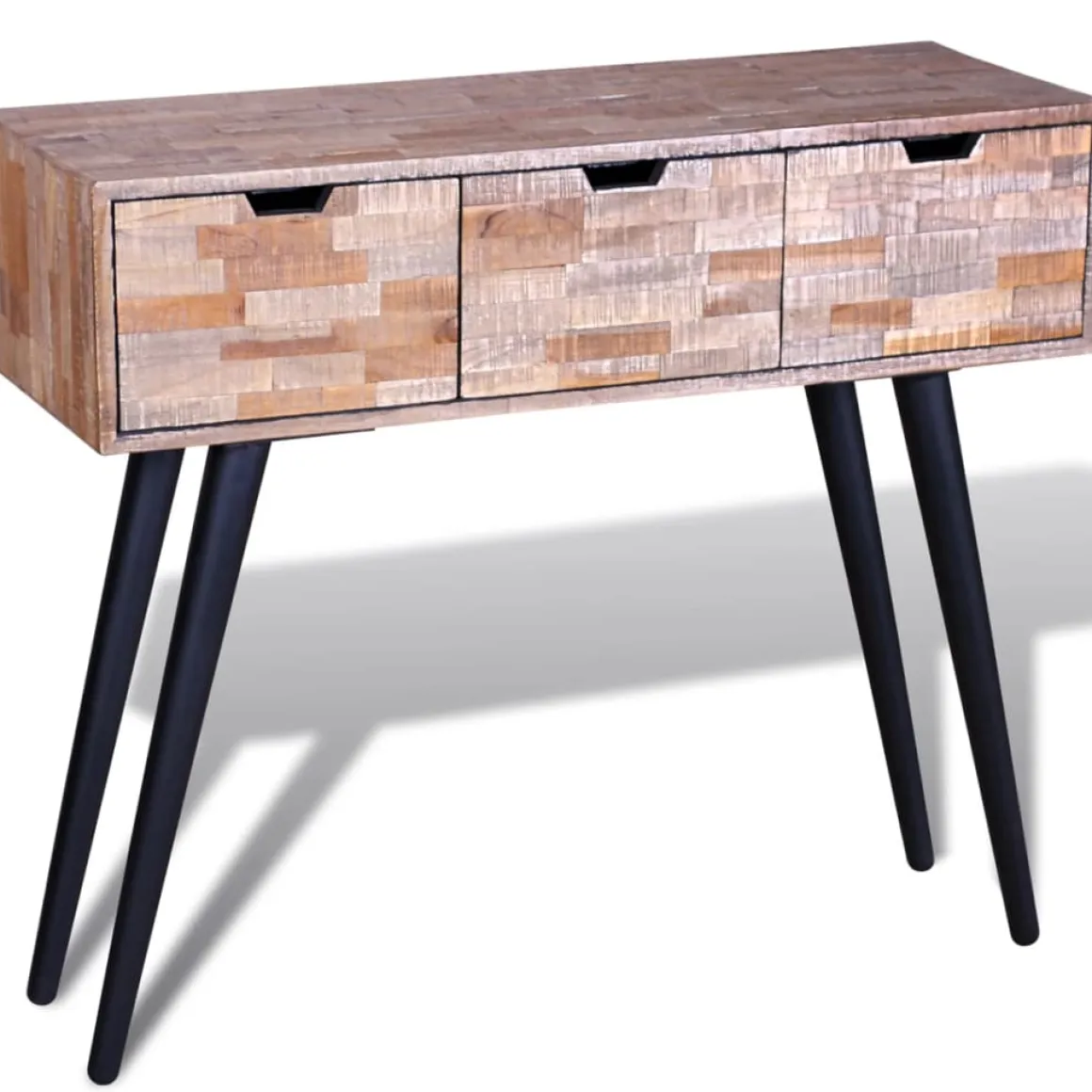 Consola recibidor 3 cajones natural 75x87x31 cm