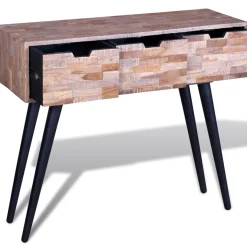 Consola recibidor 3 cajones natural 75x87x31 cm