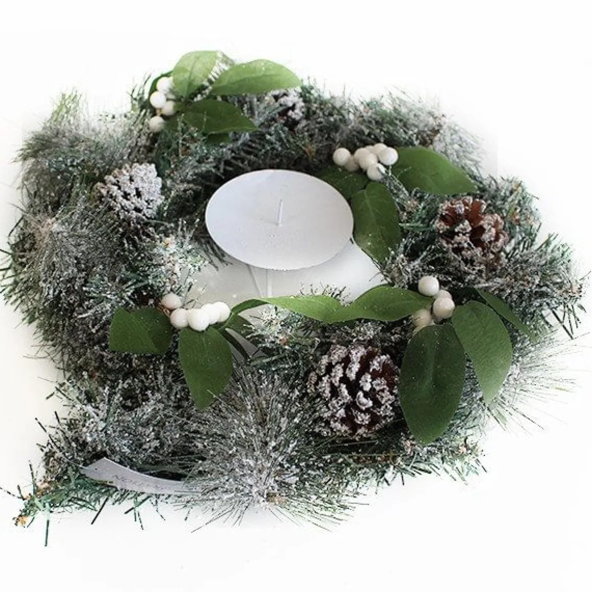 Corona Adviento porta velas 35 cm