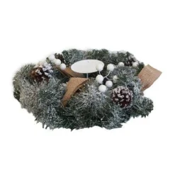 Corona Adviento porta velas 35 cm