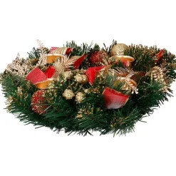 Corona de Adviento portavelas dorado 30 cm