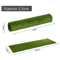 Césped artificial tipo alfombra exterior verde 25 mm