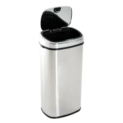 Cubo de basura Kasai Homcom 68L sensor de apertura acero inox 78x40,5x29,5 cm