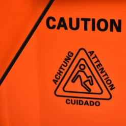 Cubo de fregona Homcom 36L escurridor de presión con ruedas naranja 91,5x54x41 cm