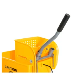 Cubo de fregona profesional Homcom 20L con ruedas y prensa amarillo