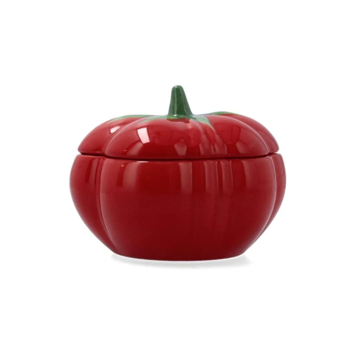 Cuenco Vega Bidasoa con tapa diseño tomate porcelana rojo Ø15,5x12 cm