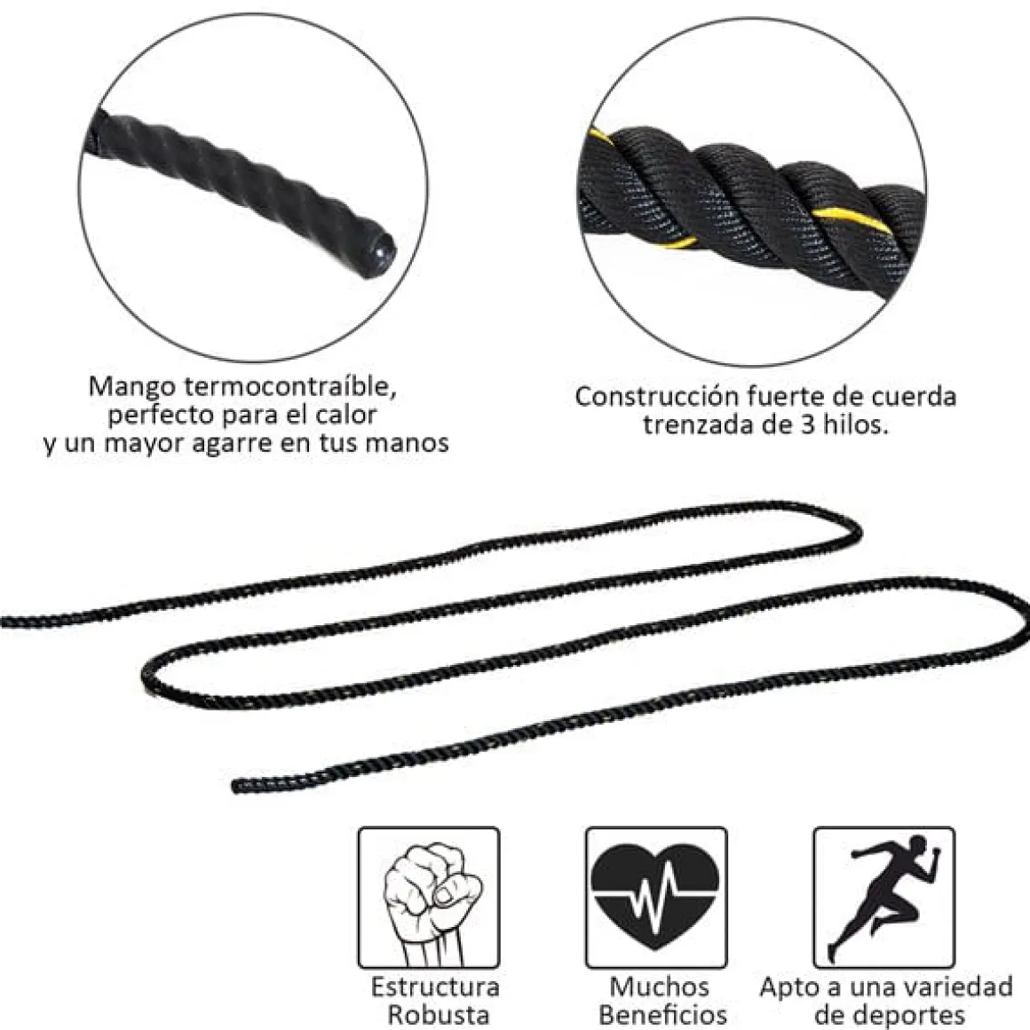Cuerda de batalla Battle Rope ejercicio/fitness/crossfit