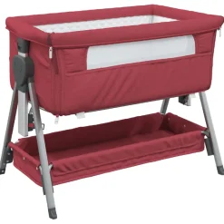 Cuna de bebé con colchón altura regulable con canasta 70-82x93x56 cm