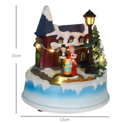 Decoración navideña Coro Homcom luces LED + giratorio multicolor 15x13 cm