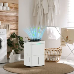 Deshumidificador eléctrico Green Homcom 35L 2 velocidades blanco 52,2x35,5x28 cm