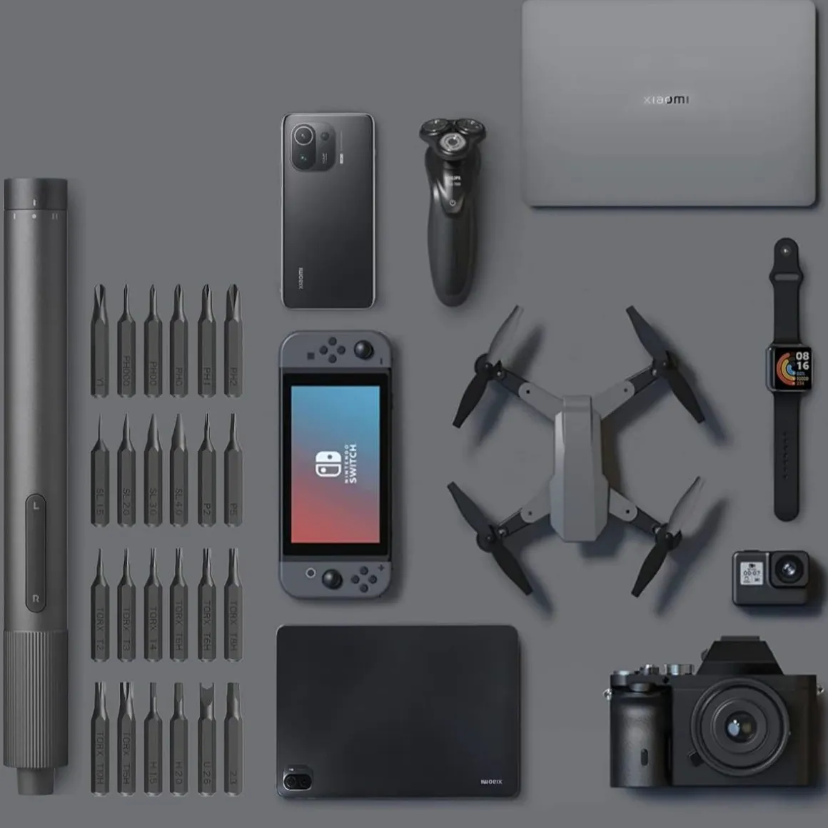 Destornillador eléctrico BHR5474GL Xiaomi con 24 puntas negro