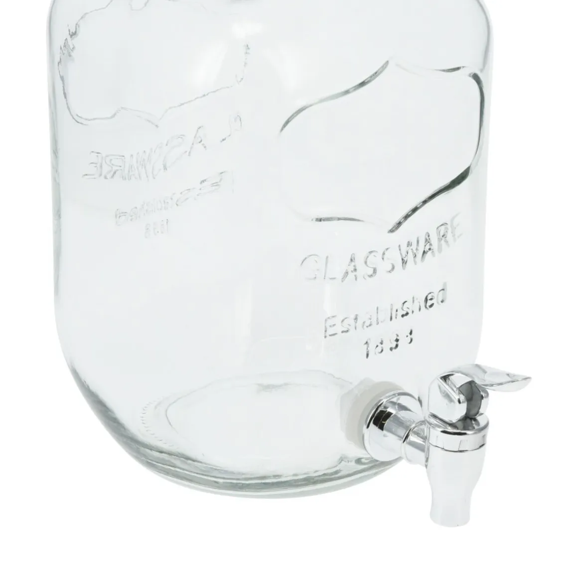 Dispensador de bebidas 4L con tapa cristal transparente