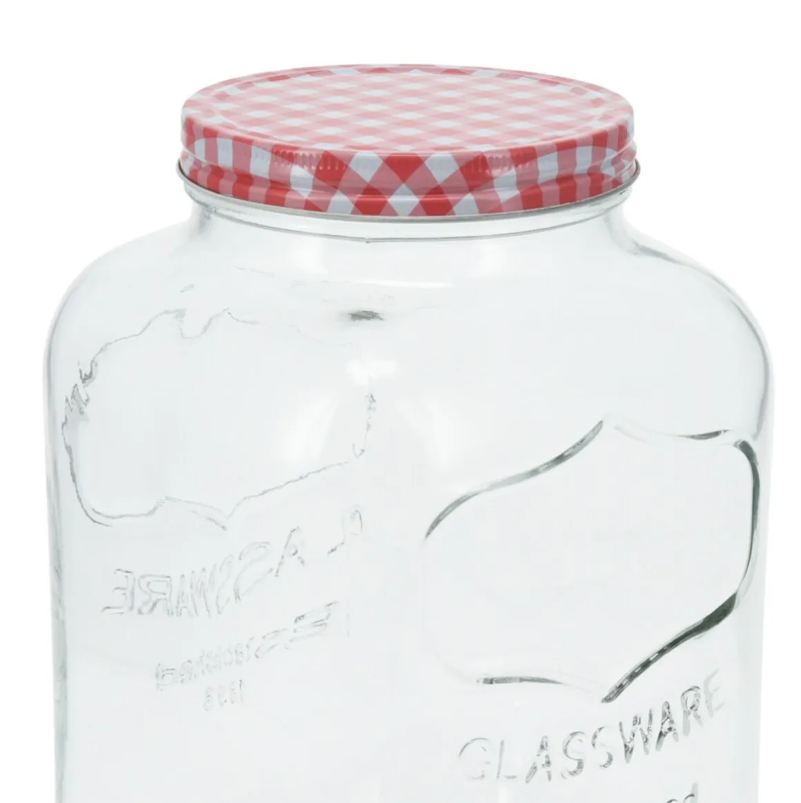 Dispensador de bebidas 4L con tapa cristal transparente
