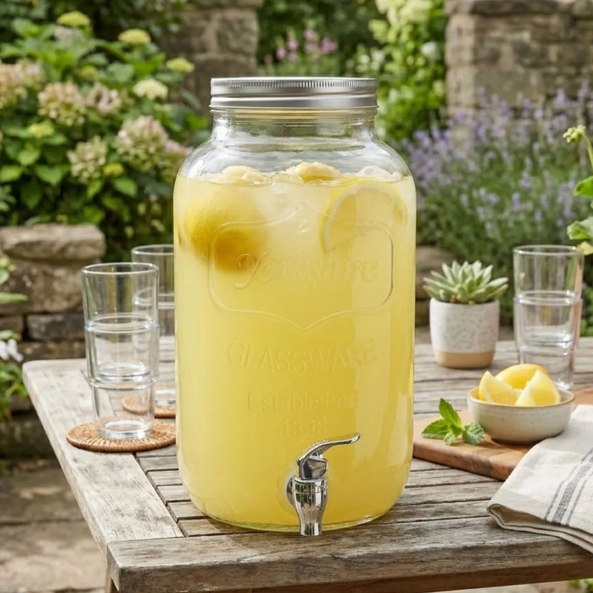 Dispensador de bebidas 5L con grifo 28,5x22,5x16,5 cm