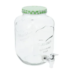 Dispensador de bebidas 4L con tapa cristal transparente