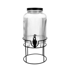 Dispensador de bebidas Maison Quid con estructura 4L vidrio negro