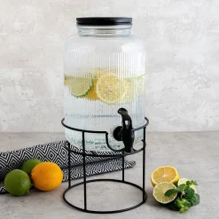 Dispensador de bebidas Maison Quid con estructura 4L vidrio negro