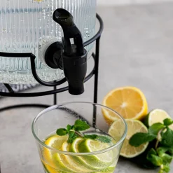 Dispensador de bebidas Maison Quid con estructura 4L vidrio negro