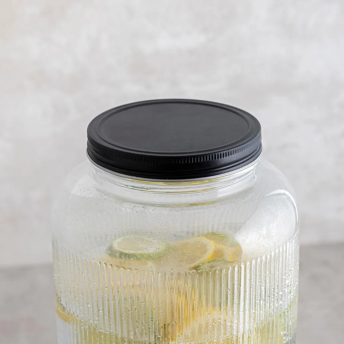 Dispensador de bebidas Maison Quid con estructura 4L vidrio negro