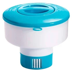 Dispensador químico de piscina Intex con anillo regulable azul Ø17,8 cm