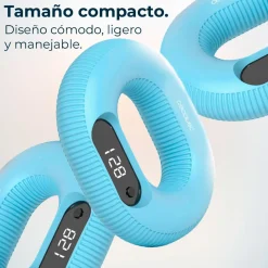 Ejercitador de antebrazo Cecotec Drumfit HandFit Smart 14kg pantalla LED azul