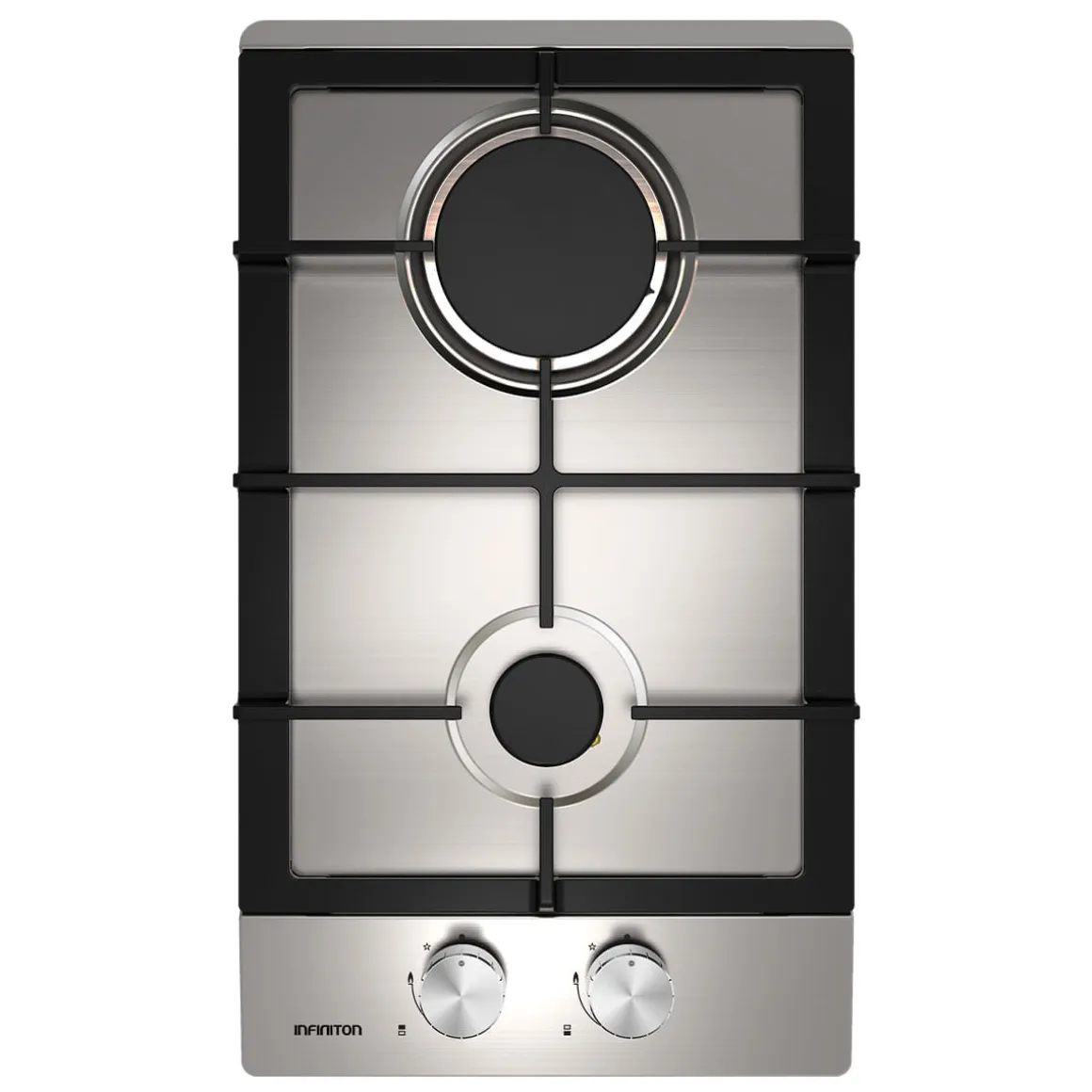 Encimera de gas Infiniton GAS-IX02 4300W 2 fuegos inox 30 cm