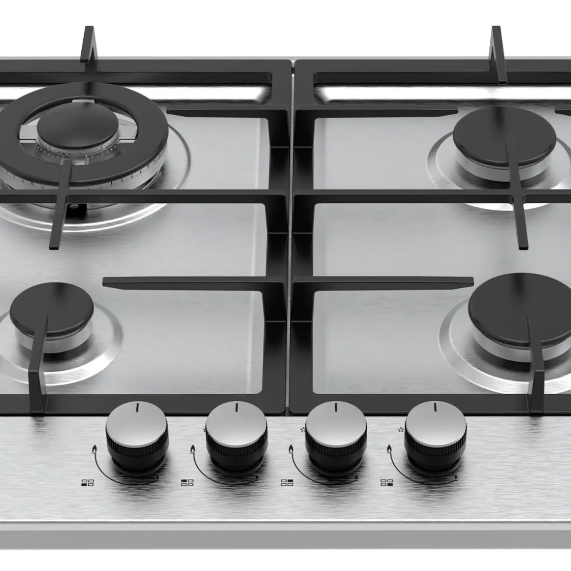 Encimera de gas Svan SGW4600X 8500W 4 fuegos ignición automática inox 59,5 cm
