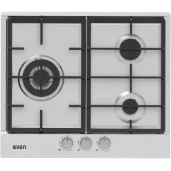 Encimera de gas Svan SGW3600X 3 fuegos 6750W inox 59 cm