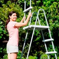 Escalera para piscina Intex peldaños extraíbles antideslizantes