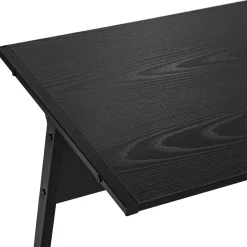 Escritorio Acuario Homcom diseño L negro 74x112,5x152 cm