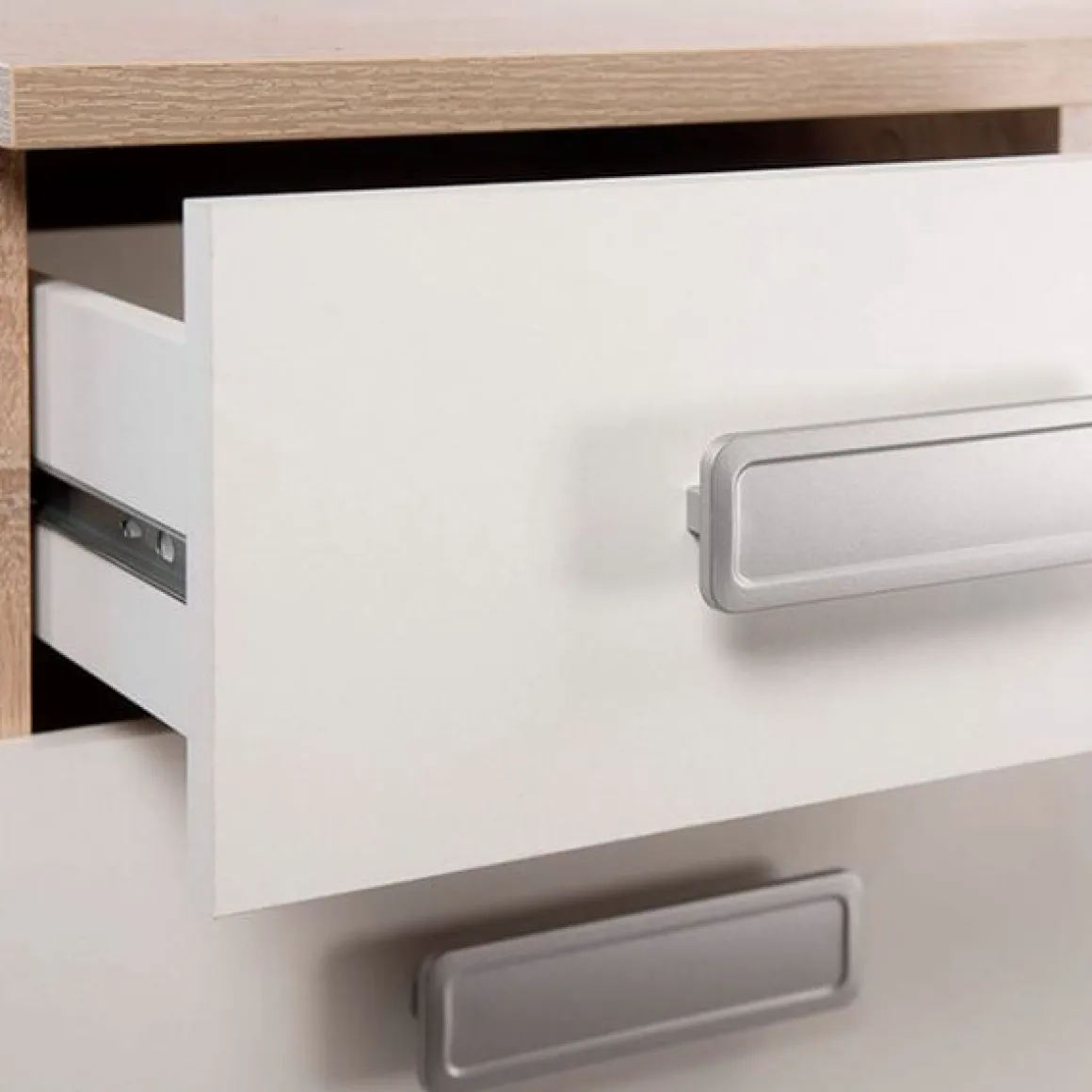 Escritorio Champion blanco/cambria 71x120x49,8 cm