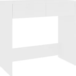 Escritorio de madera 2 cajones blanco 75x80x40 cm