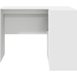 Escritorio Dijon esquinero 1 armario + 1 cajón + 2 compartimentos blanco 75x102x50 cm
