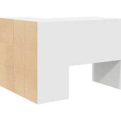Escritorio Dijon esquinero 1 armario + 1 cajón + 2 compartimentos blanco 75x102x50 cm