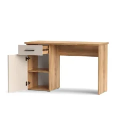Escritorio Elba Mauvella 1 puerta + 1 cajón blanco/natural 72x120x49,8 cm
